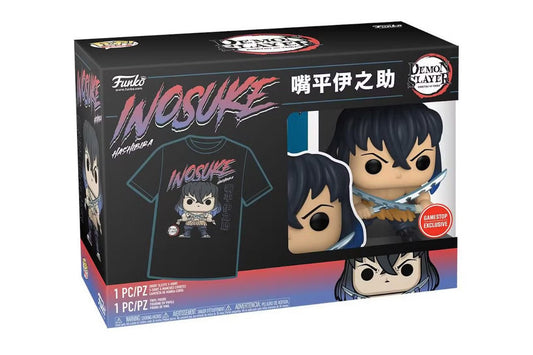 Funko Pop! Animation Demon Slayer Inosuke Hashibira With Shirt GameStop Exclusive Bundle Figure #1057 - NERD BLVD