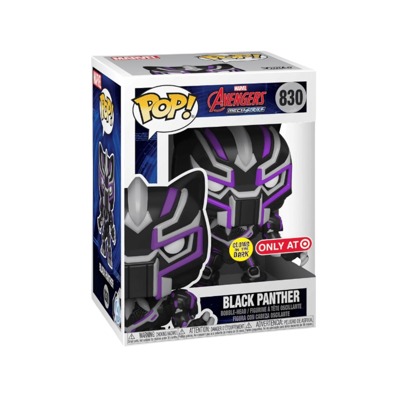 Funko POP Avengers Black Panther GITD 830 - NERD BLVD