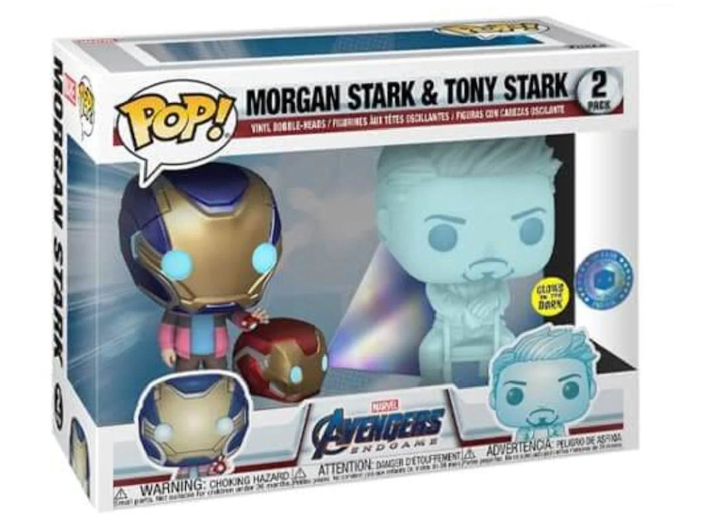 Funko POP Avengers Endgame Morgan Stark & Tony Stark 2 Pack GITD - NERD BLVD