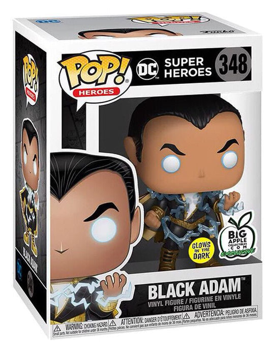 Funko POP DC Super Heroes Black Adam GITD Big Apple Exclusive 348 - NERD BLVD