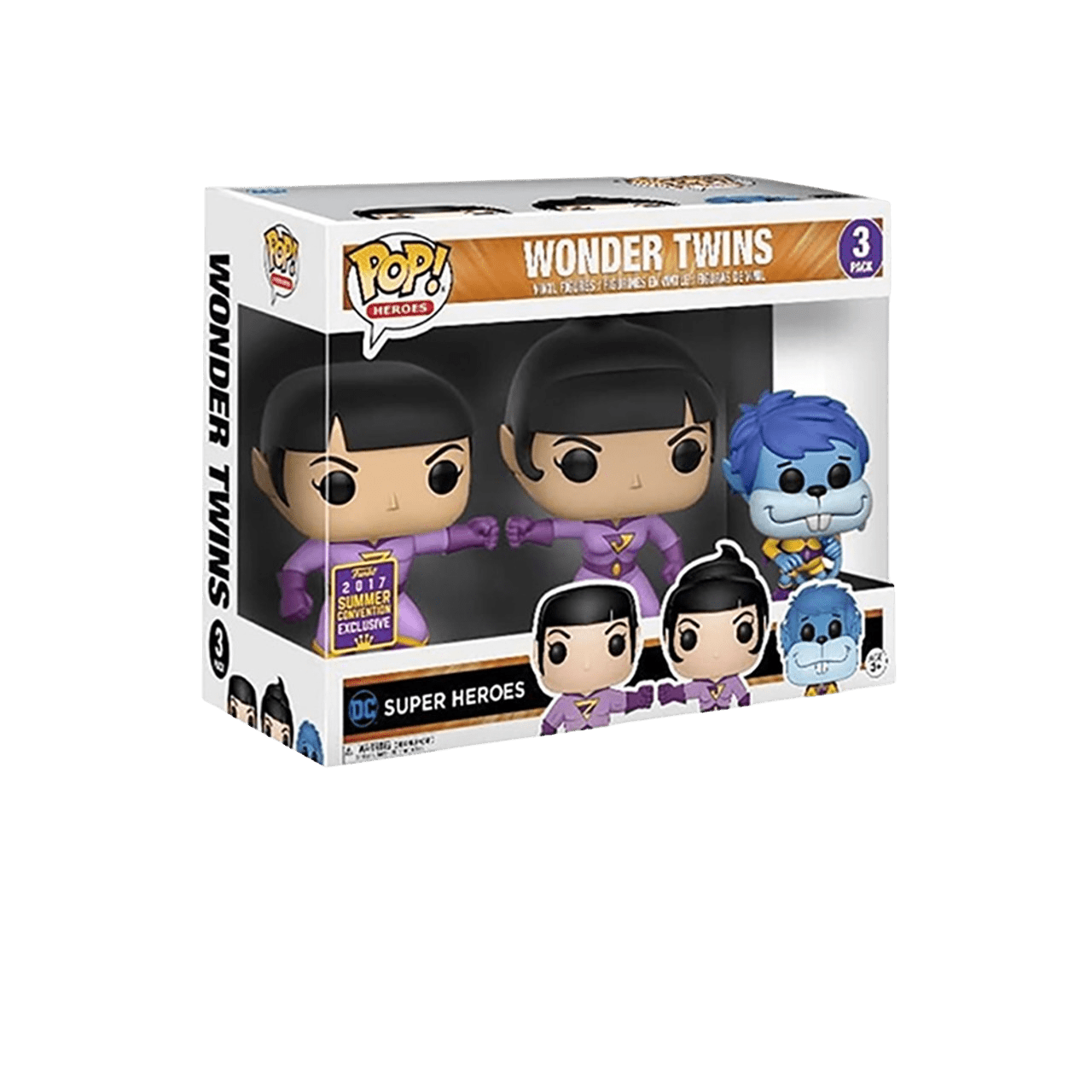 Funko POP DC Super Heroes Wonder Twins 2017 Summer Convention Exclusive 3 Pack - NERD BLVD