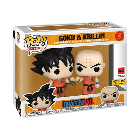 Funko POP Dragon Ball Goku & Krillin 2 Pack Anime Expo Hot Topic - NERD BLVD