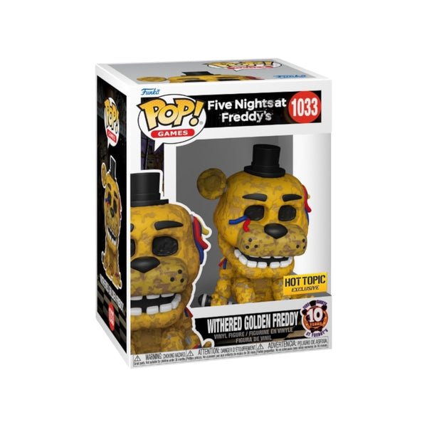 Funko Pop Five Nights At Freddy's Withered Golden Freddy 1033 HotTopic - NERD BLVD