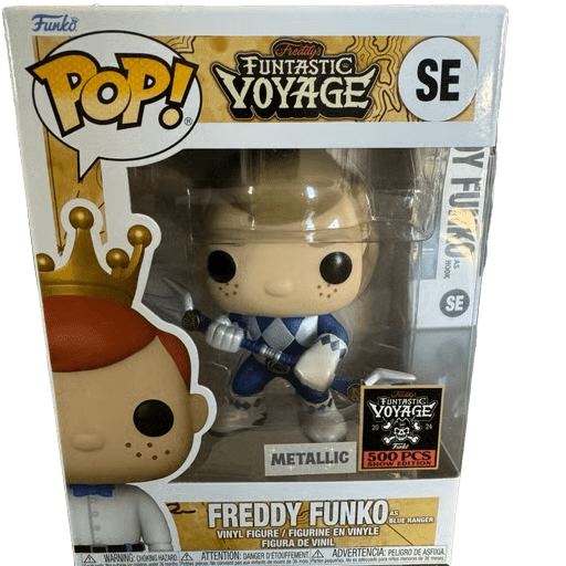 Funko POP Funtastic Voyage Freddy Funko As Blue Ranger Metallic 500 PC Show Edition - NERD BLVD