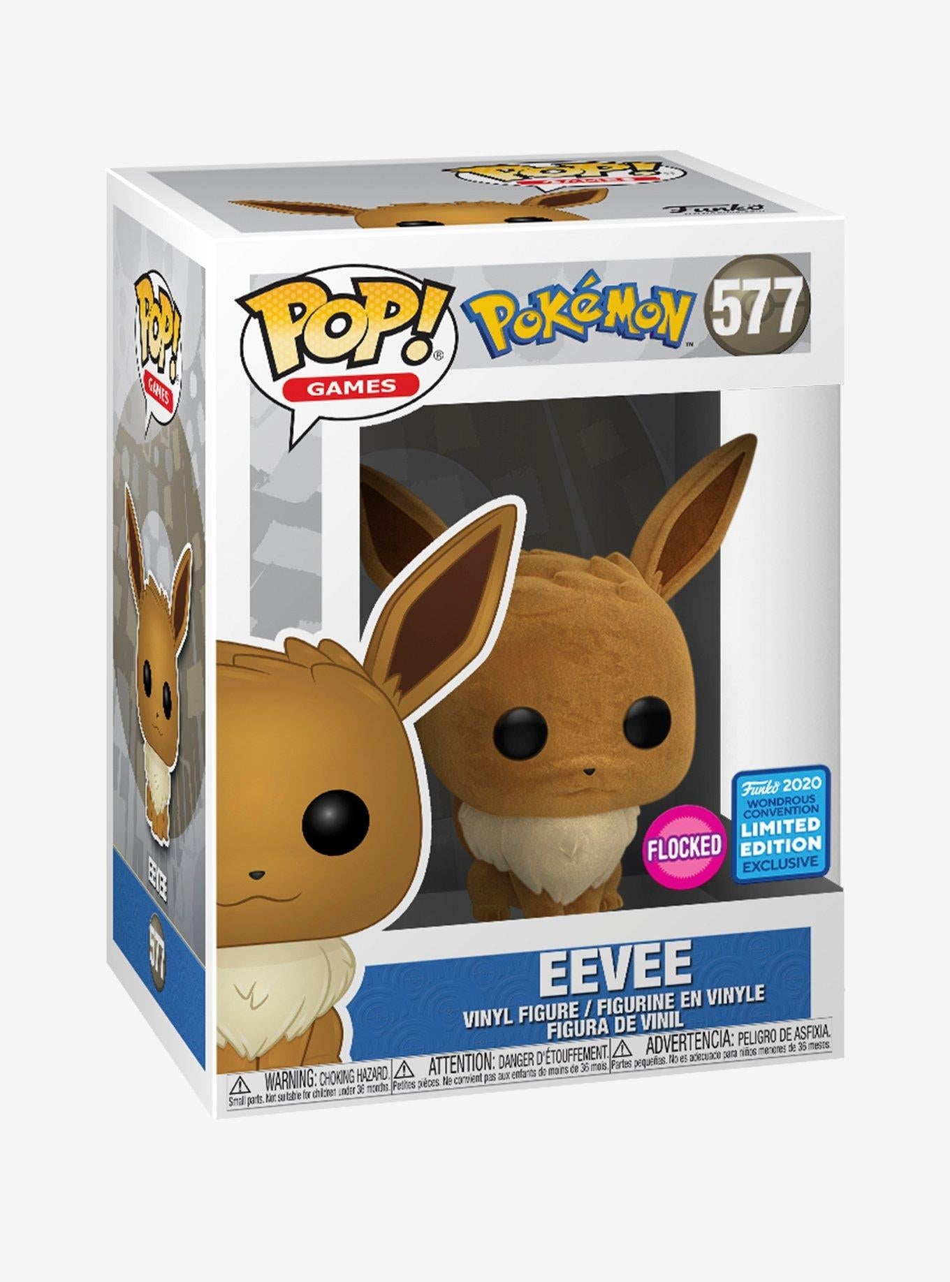 Funko POP Games Pokemon Eevee Flocked 2020 Wondrous Convention Shared - NERD BLVD