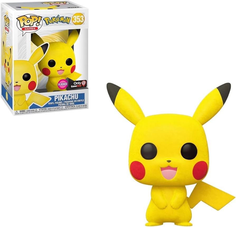 Funko POP Games Pokemon Pikachu Flocked GameStop Exclusive 353 - NERD BLVD