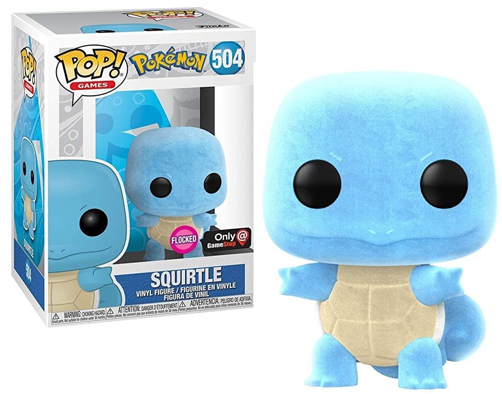 Funko POP Games Pokemon Squirtle Flocked GameStop Exclusive 504 - NERD BLVD