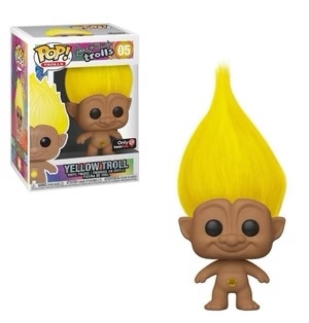 Funko POP Good Luck Trolls Yellow Troll GameStop 05 - NERD BLVD