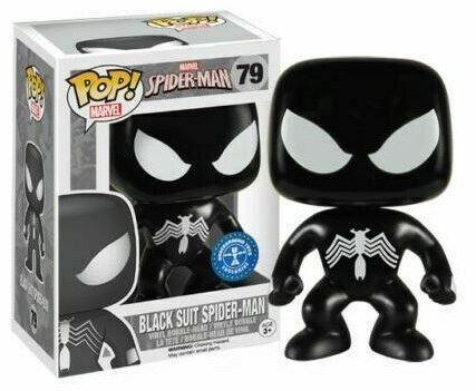 Funko Pop Marvel Black Suit Spider - Man 79 Underground Toys Exclusive - NERD BLVD