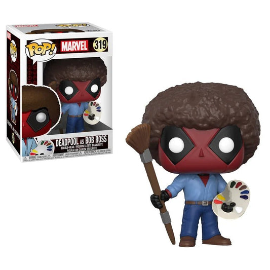 Funko POP Marvel Deadpool As Bob Ross 319 - NERD BLVD