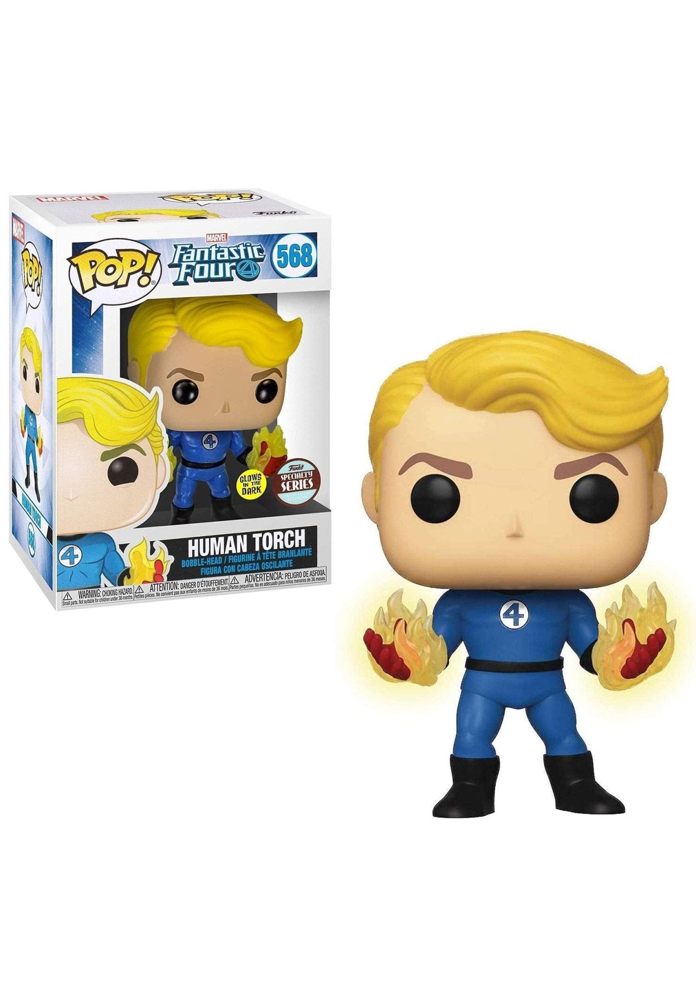 Funko Pop Marvel Human Torch 568 GITD - NERD BLVD