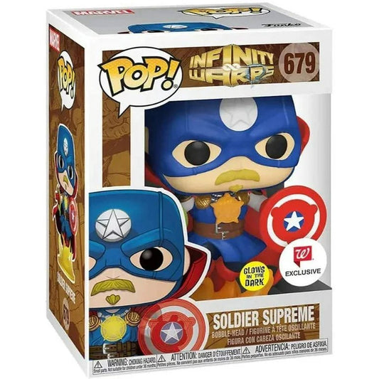 Funko POP Marvel Infinity Warps Soldier Supreme GITD 679 - NERD BLVD