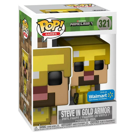 Funko POP Minecraft Steve In Gold Armor 321 - NERD BLVD