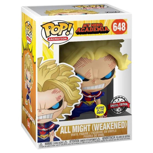 Funko POP My Hero Academia All Might Weakened GITD Special Edition 648 - NERD BLVD