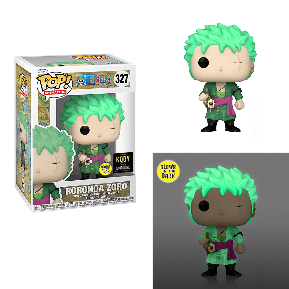 Funko Pop One Piece Roronoa Zoro 327 Kody Exclusive GITD - NERD BLVD