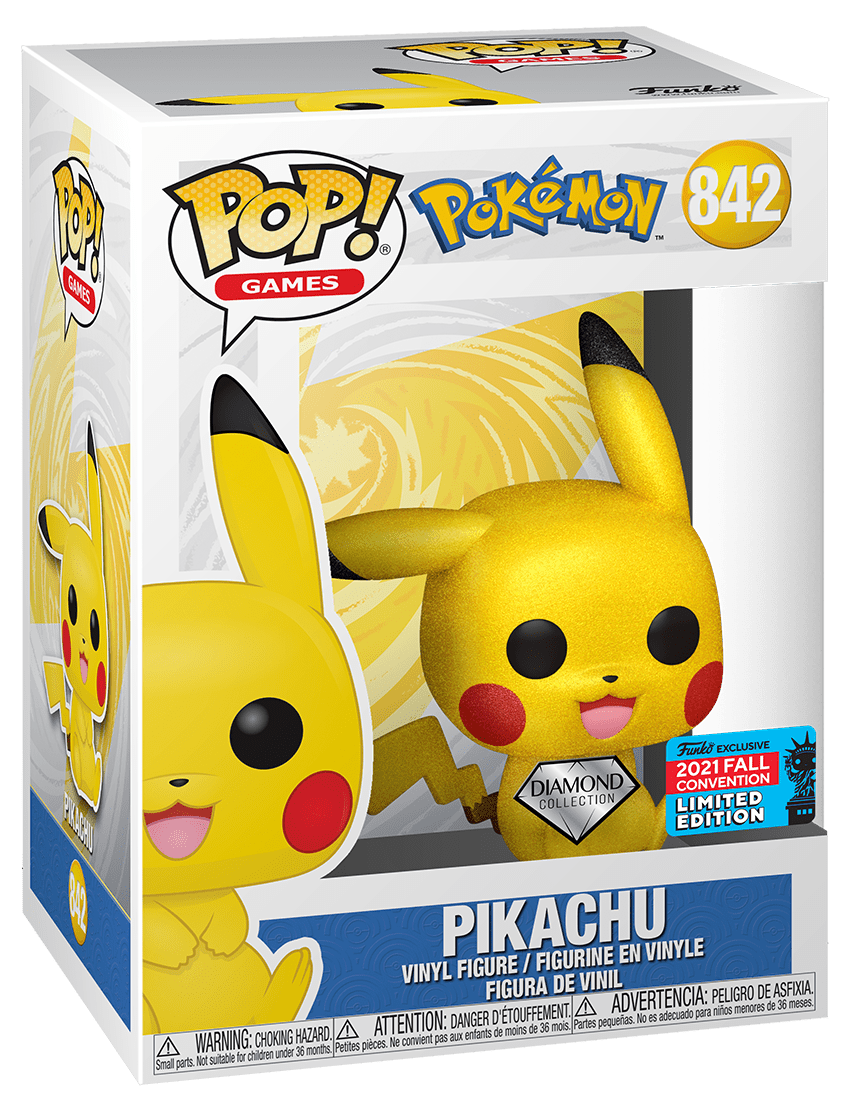 Funko POP Pokemon Pikachu 842 Diamond 2021 Fall Convention - NERD BLVD