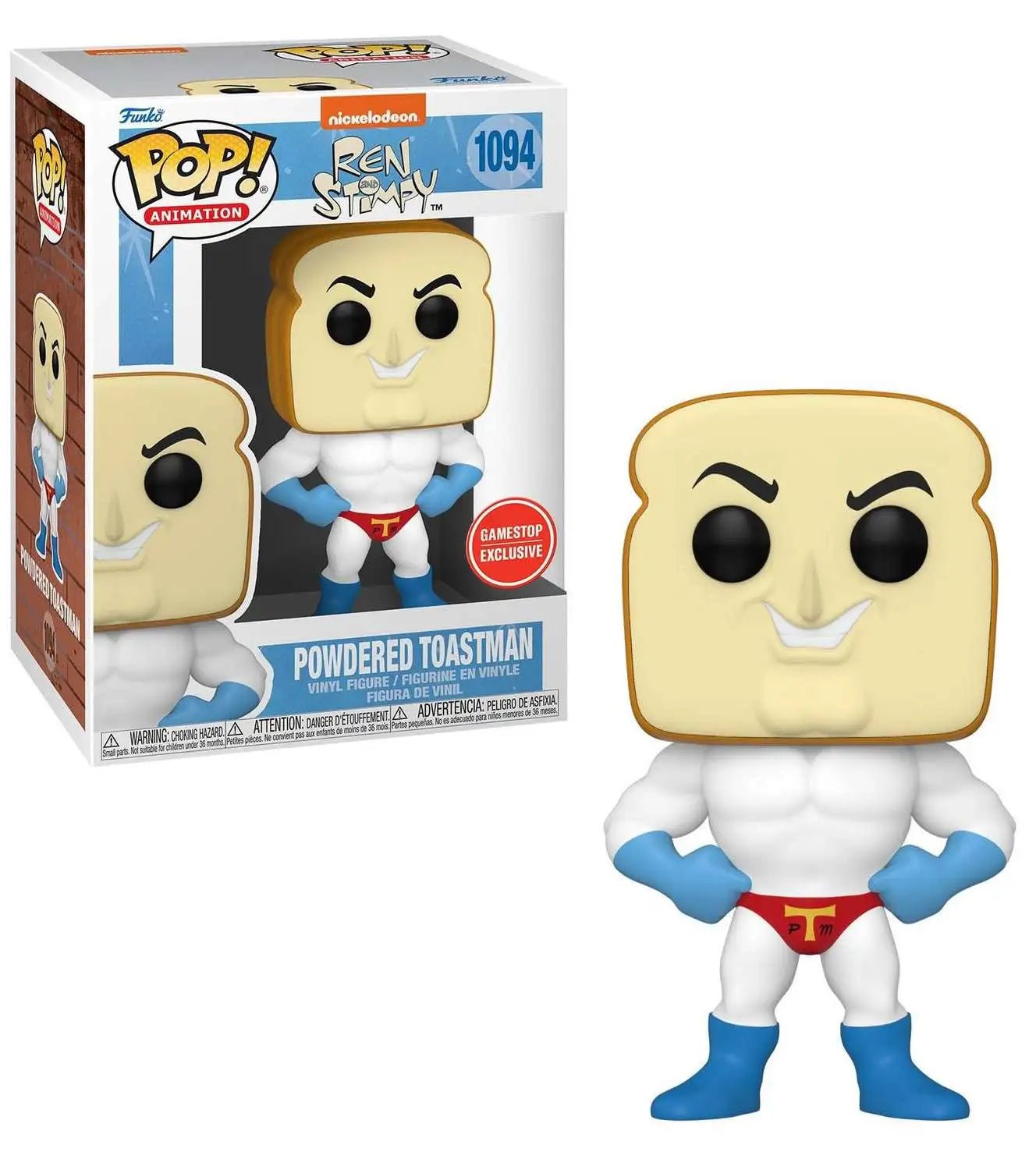 Funko POP Ren & Stimpy Powdered Toast Man GameStop Exclusive 1094 - NERD BLVD