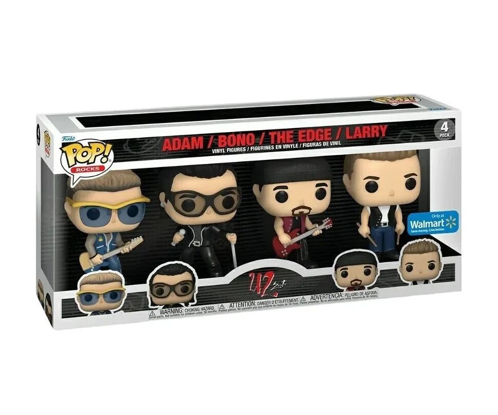 Funko POP Rocks Adam Bono The Edge Larry U2 4 Pack - NERD BLVD