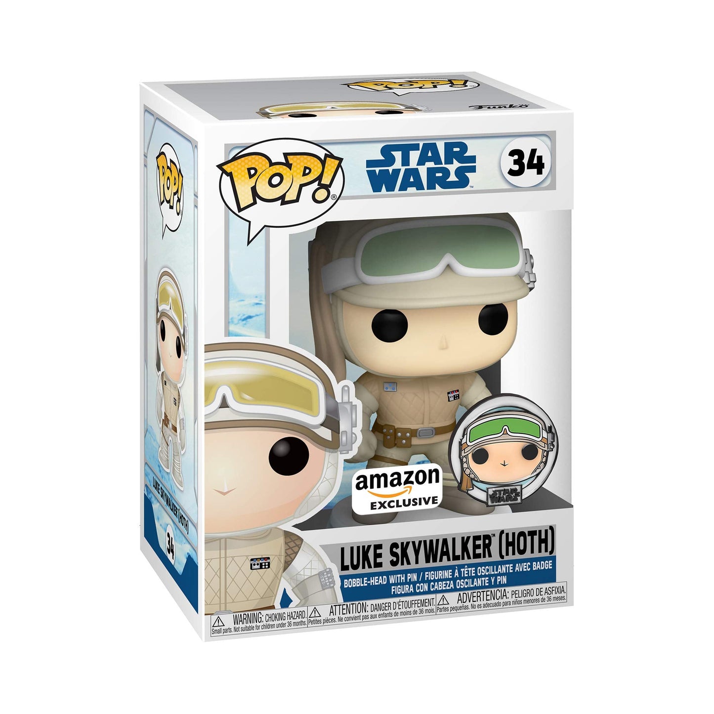 Funko POP Star Wars Luke Skywalker Hoth 34 Amazon - NERD BLVD