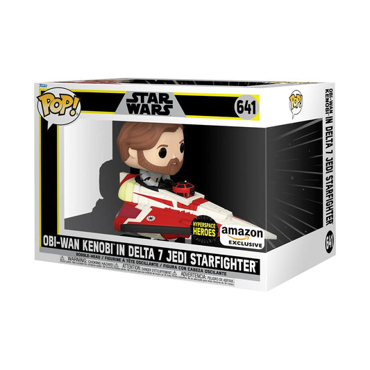 Funko POP Star Wars Obi Wan In Delta 7 Jedi Starfighter 641 - NERD BLVD