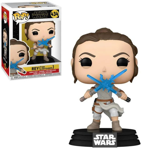 Funko Pop Star Wars Rey 434 ( 2 Lightsabers ) - NERD BLVD