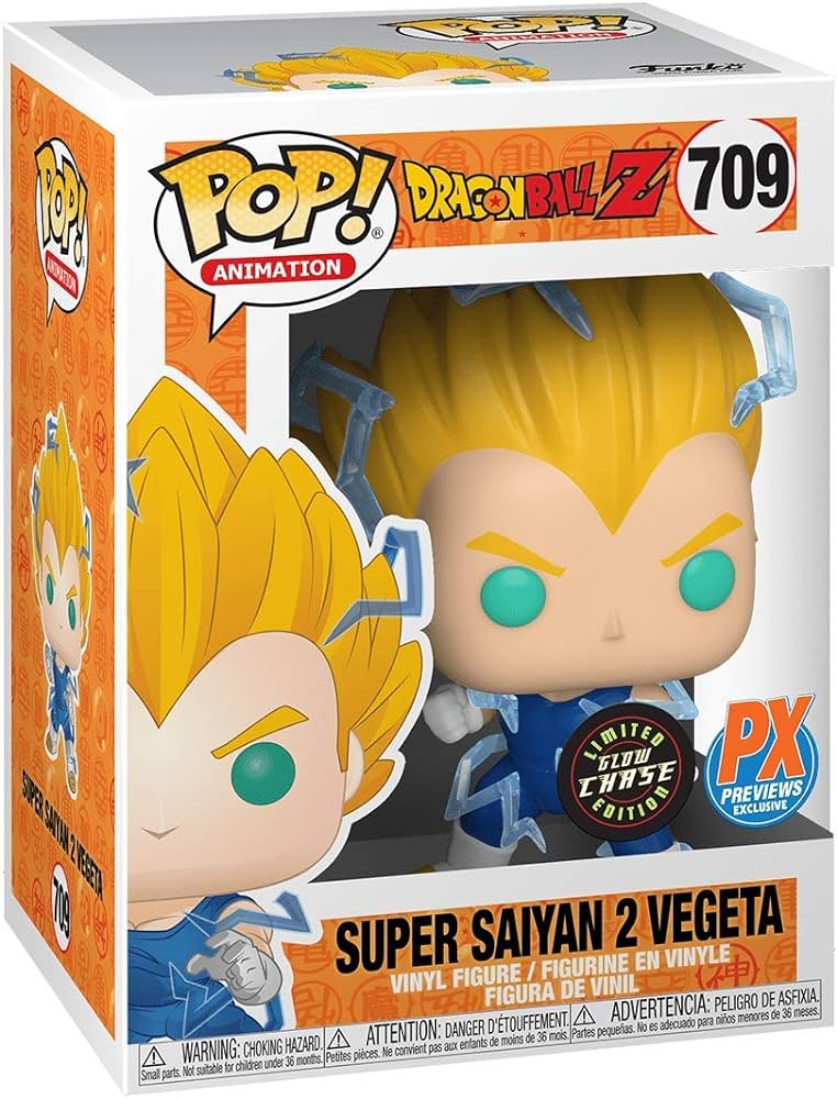 Funko Pop Super Saiyan 2 Vegeta 709 Chase PX Exclusive - NERD BLVD