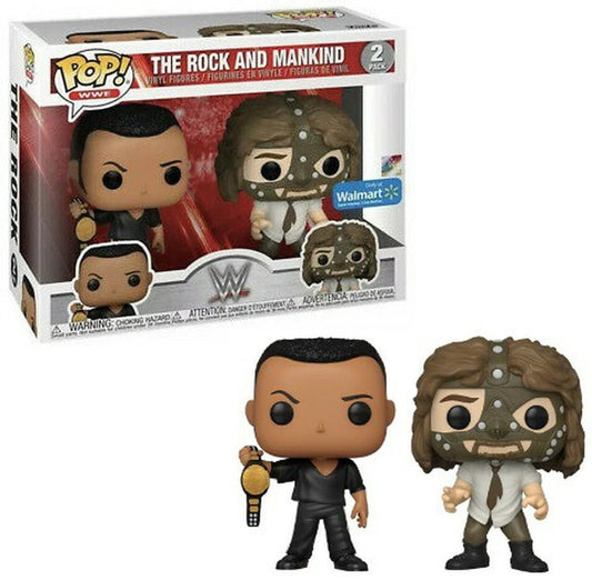 Funko POP The Rock and Mankind Walmart 2 Pack - NERD BLVD