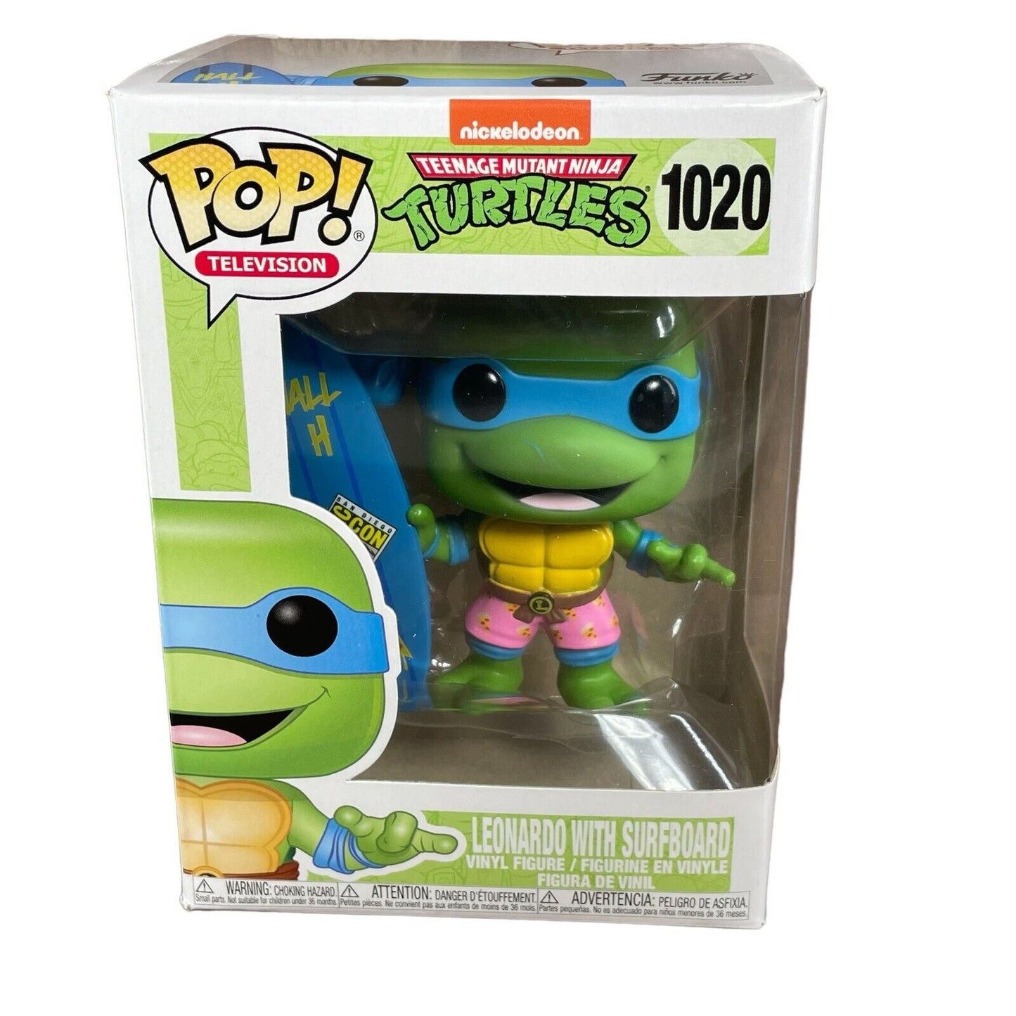 Funko Pop TMNT Leonardo With Surfboard 1020 - NERD BLVD