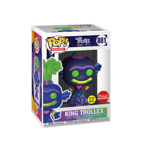 Funko POP Trolls World Tour King Trollex GITD Michaels Exclusive 881 - NERD BLVD