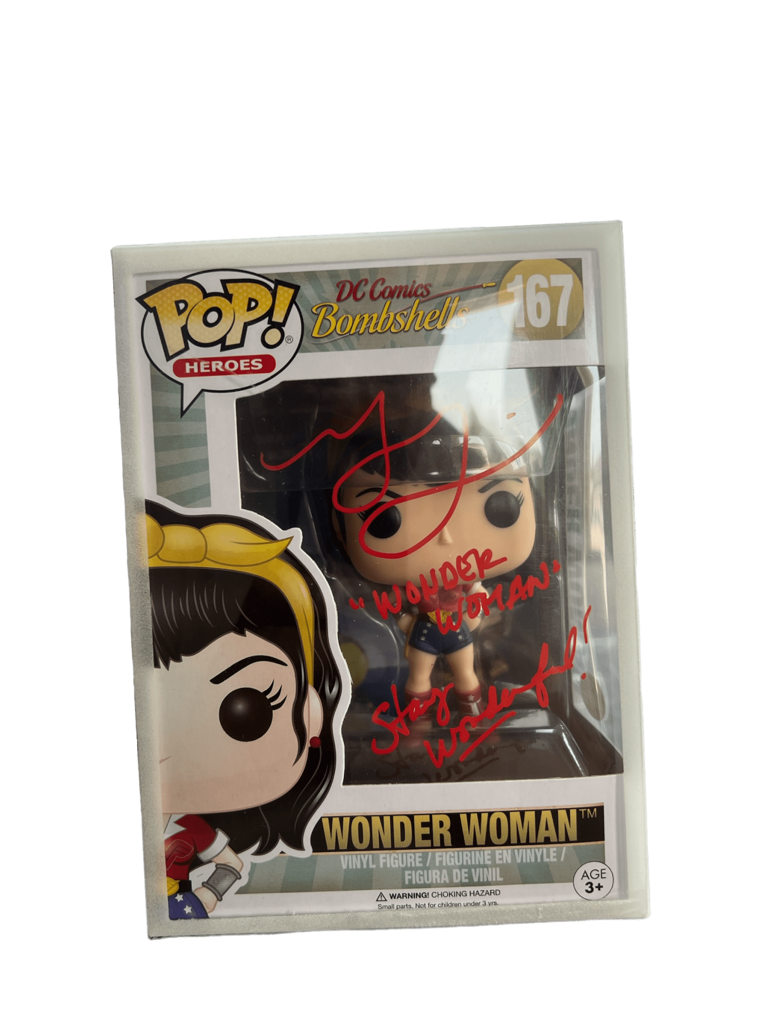 Grey Delisle Signed Wonder Woman Funko POP 167 JSA COA - NERD BLVD