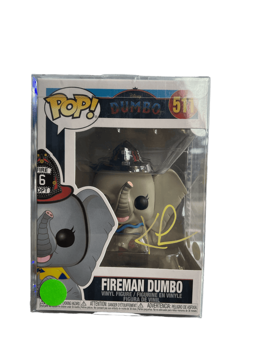 Katie Leigh Signed Fireman Dumbo Funko POP 511 JSA COA - NERD BLVD