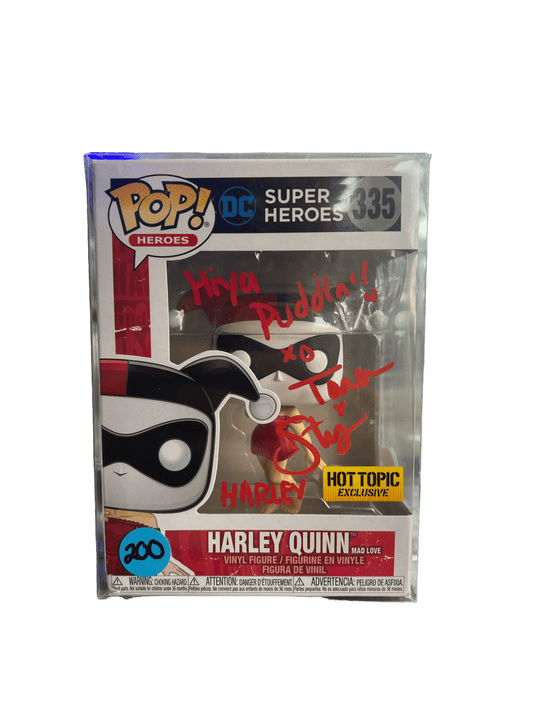 Tara Strong Signed Harley Quinn Funko POP 335 JSA COA - NERD BLVD