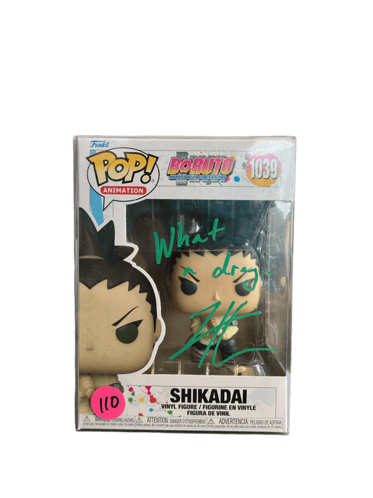 Todd Haberkorn Signed Shikadai Boruto Funko POP 1039 PSA COA - NERD BLVD