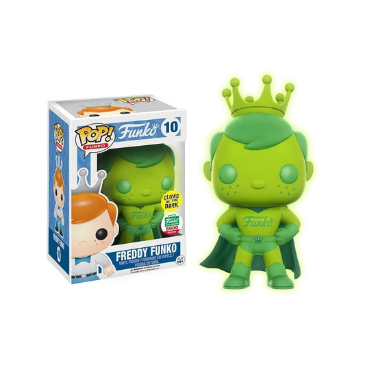 Funko Pop! Freddy Funko (Green Superhero) #10 GITD Exclusive Vinyl Figure - NERD BLVD