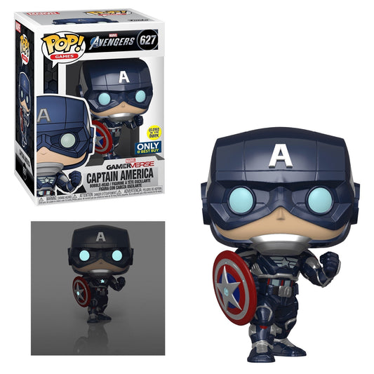 Funko Pop Marvel Captain America 627 Best Buy GITD - NERD BLVD