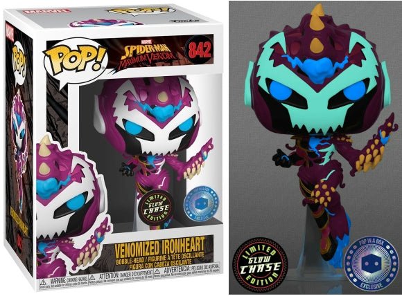 Funko POP Marvel Spider-Man Maximum Venom Venomized Ironheart 842 Chase - NERD BLVD