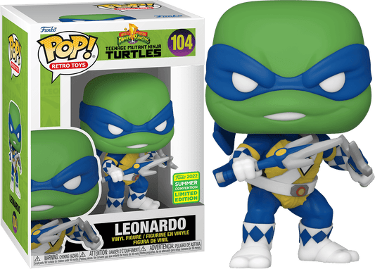 Funko POP Power Rangers Ninja Turtles Leonardo 104 Funko 2022 summer convention - NERD BLVD